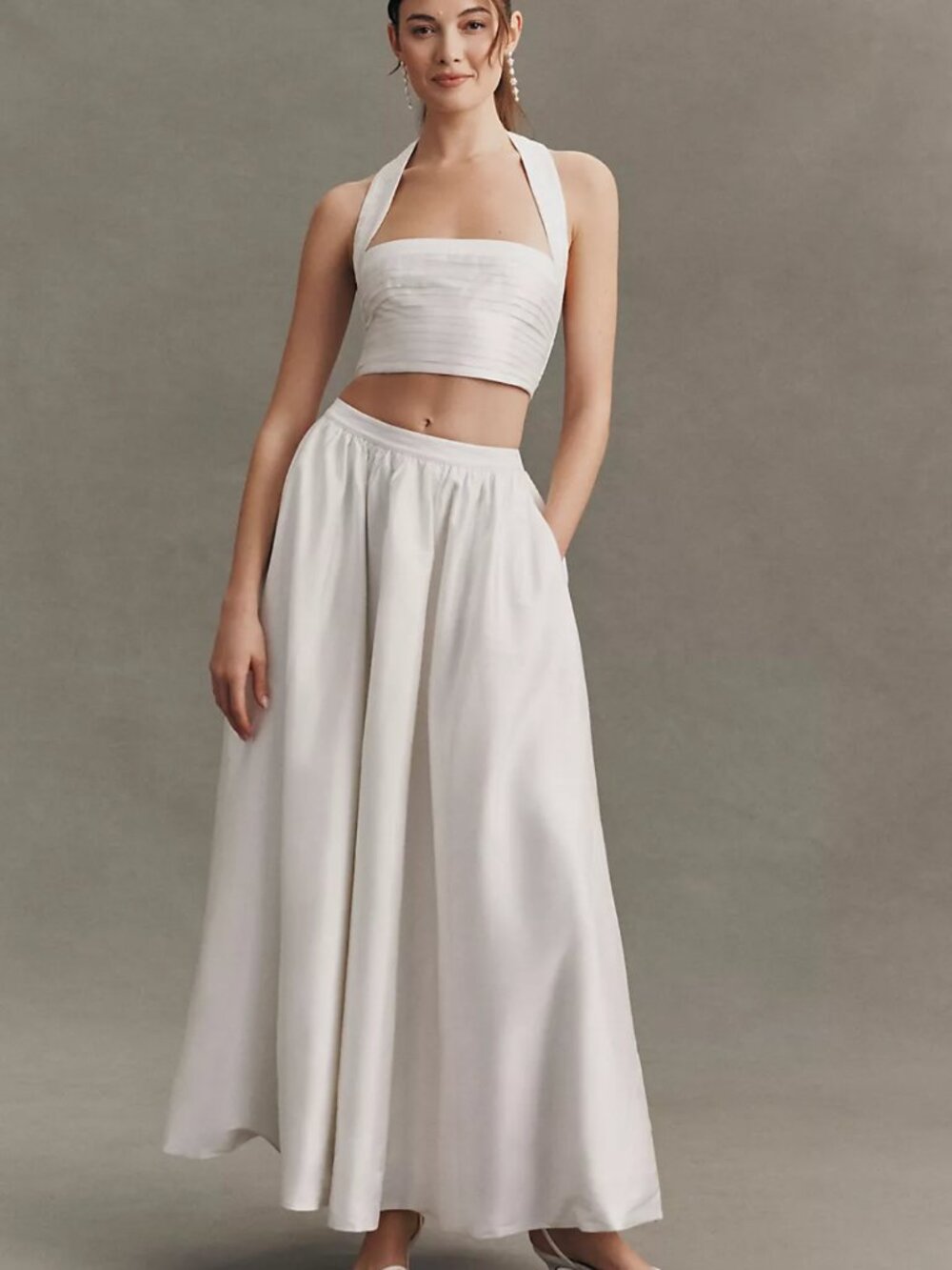 BHLDN Taffeta Halter Skirt Set